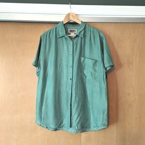 Early 90s vintage 100% silk button down